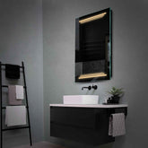 Espejo LED Vertical | Control por interruptor de pared | Luz blanca cálida - Reyze Seria Salono Model 7